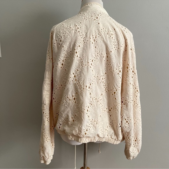 FP Daisy Jane Cotton Embroidered Bomber Jacket cottagecore grannycore boho - Picture 9 of 13